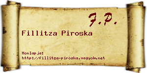 Fillitza Piroska névjegykártya